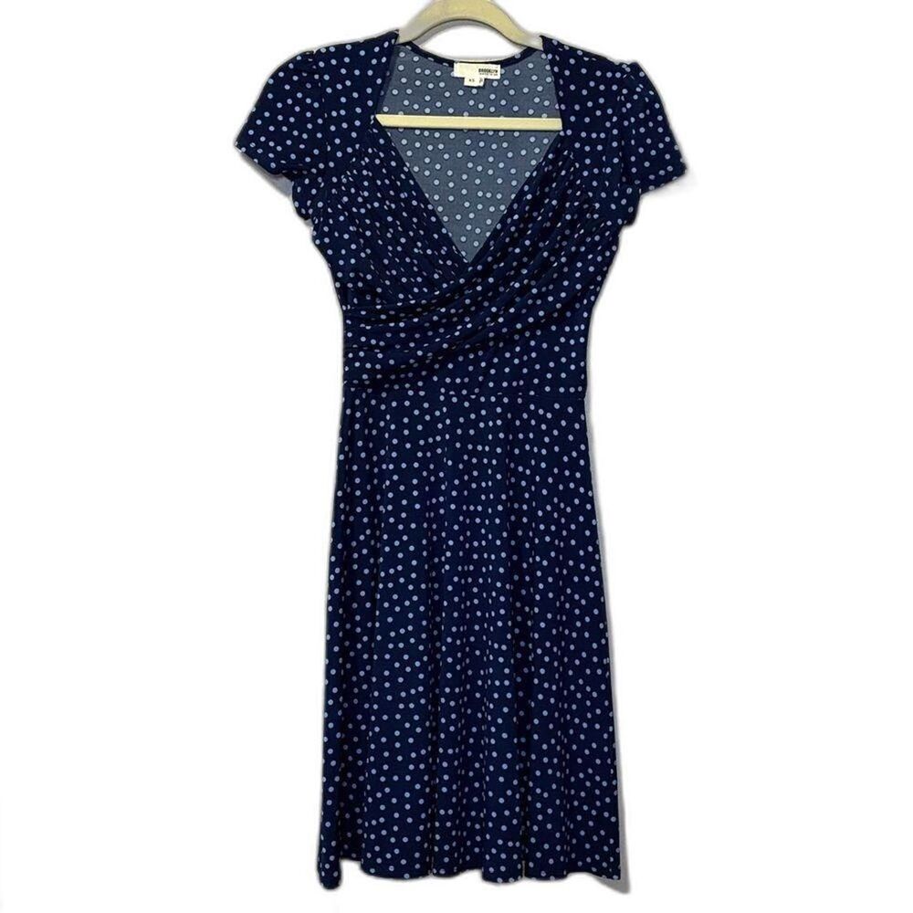 Brooklyn Industries Women's Blue and White Casual-dresses Size XS